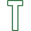 😋 Эмодзи «Зелёный простой шрифт» для Telegram