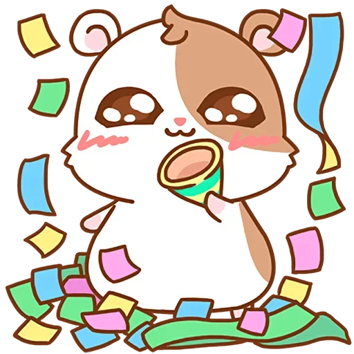 🎊 Стикер «Милый хомяк» для Telegram