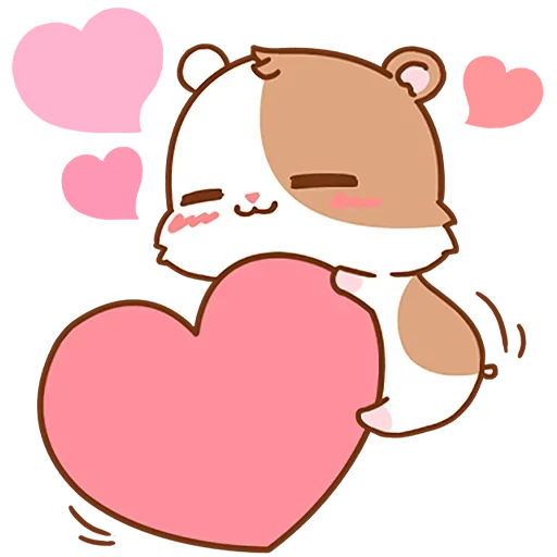 ❤️ Стикер «Милый хомяк» для Telegram