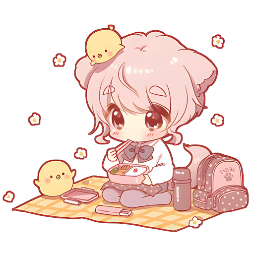 😋 Стикер «Милый котик-кун» для Telegram