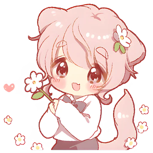 🌸 Стикер «Милый котик-кун» для Telegram