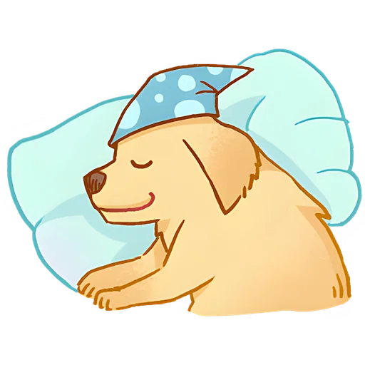😴 Стикер «Милый ретривер» для Telegram