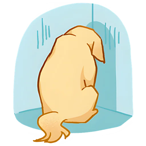 😔 Стикер «Милый ретривер» для Telegram