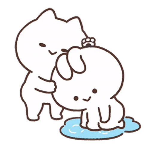 😭 Стикер «Mimi & Neko» для Telegram