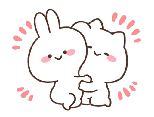 🤗 Стикер «Mimi & Neko» для Telegram