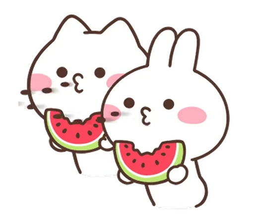 🍉 Стикер «Mimi & Neko» для Telegram