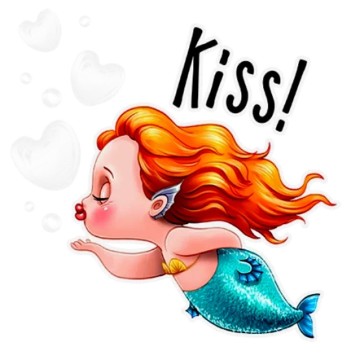 💋 Стикер «Русалка» для Telegram