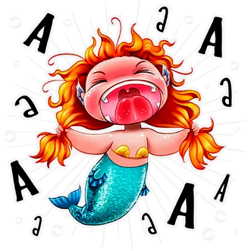😮 Стикер «Русалка» для Telegram