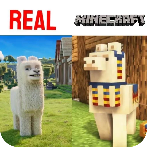 🦙 Стикер «Minecraft Real Life» для Telegram