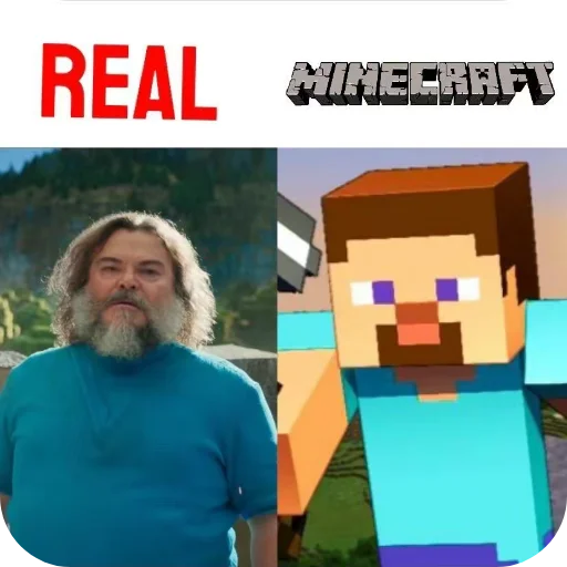 😎 Стикер «Minecraft Real Life» для Telegram