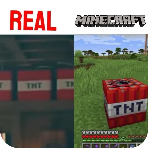 🧨 Стикер «Minecraft Real Life» для Telegram
