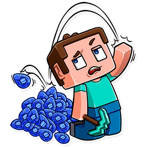 😑 Стикер «Minecraft Stickers» для Telegram