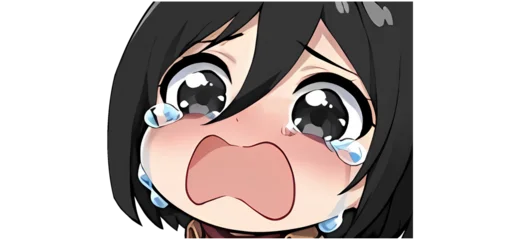 😭 Стикер «Mini AOT» для Telegram