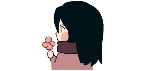 🌸 Стикер «Mini AOT» для Telegram