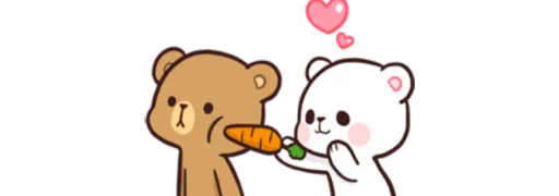 🥕 Стикер «Mocha and Milk» для Telegram