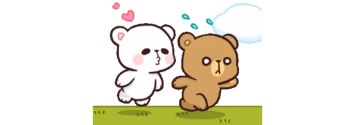 🏃 Стикер «Mocha and Milk» для Telegram