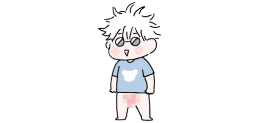 🍆 Стикер «Mini Jujutsu Kaisen» для Telegram