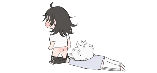 🍑 Стикер «Mini Jujutsu Kaisen» для Telegram