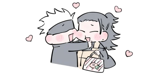 ❤️ Стикер «Mini Jujutsu Kaisen» для Telegram