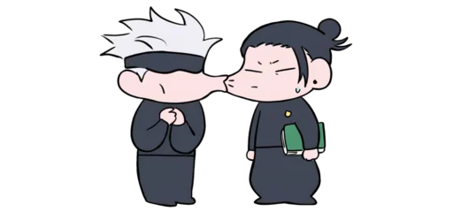 ❤️ Стикер «Mini Jujutsu Kaisen» для Telegram
