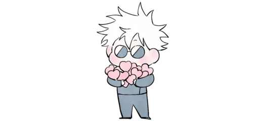❤️ Стикер «Mini Jujutsu Kaisen» для Telegram