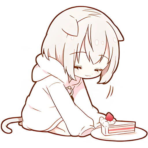 🍰 Стикер «Мининеко чан» для Telegram