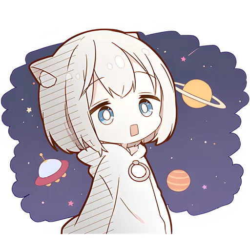🌌 Стикер «Мининеко чан» для Telegram