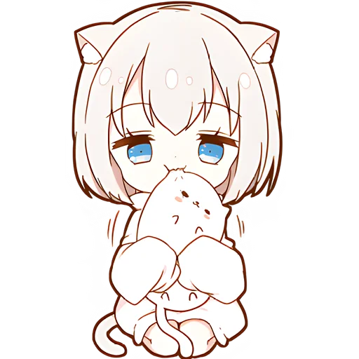 😋 Стикер «Мининеко чан» для Telegram