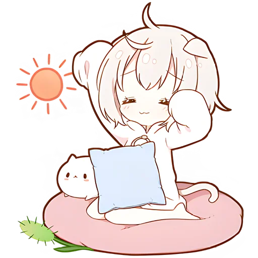 ☕ Стикер «Мининеко чан» для Telegram