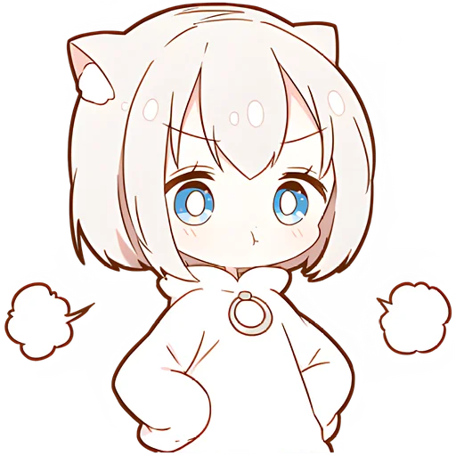 🤨 Стикер «Мининеко чан» для Telegram