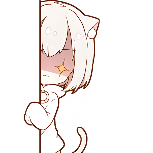 😶 Стикер «Мининеко чан» для Telegram