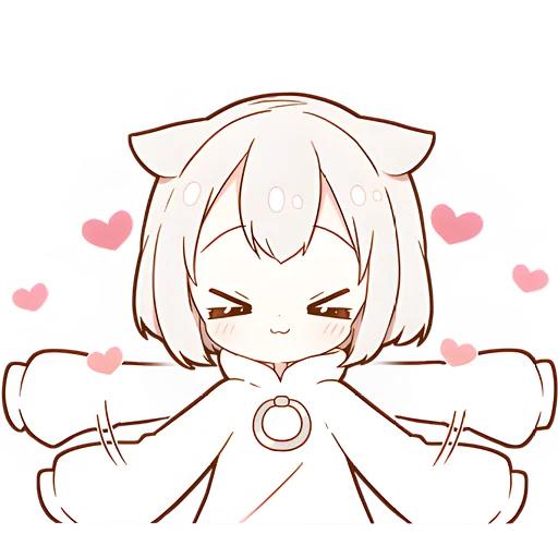🥰 Стикер «Мининеко чан» для Telegram
