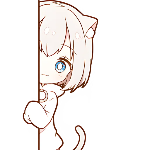 😶 Стикер «Мининеко чан» для Telegram