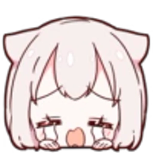 😭 Эмодзи «Neko Girl» для Telegram