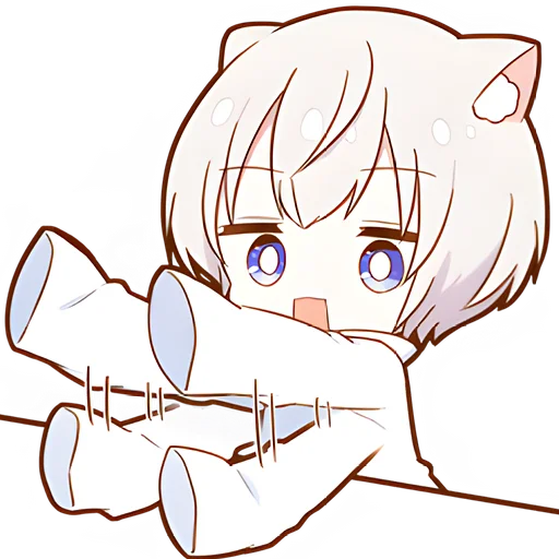 😜 Стикер «Мининеко кун» для Telegram