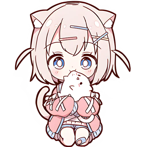 🥺 Стикер «Клубничная Мининеко» для Telegram