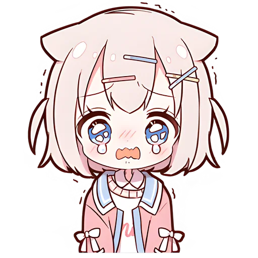 😢 Стикер «Клубничная Мининеко» для Telegram