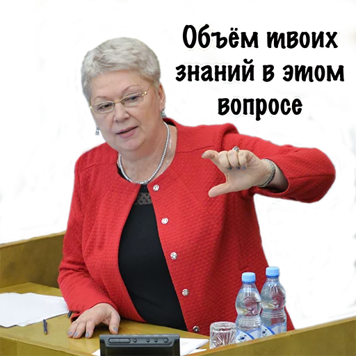 😐 Стикер «Минобрнауки России Васильева» для Telegram