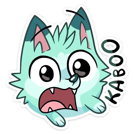 😳 Стикер «Минт - милый мятный волчонок» для Telegram
