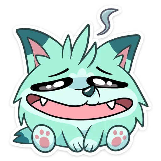 🥵 Стикер «Минт - милый мятный волчонок» для Telegram