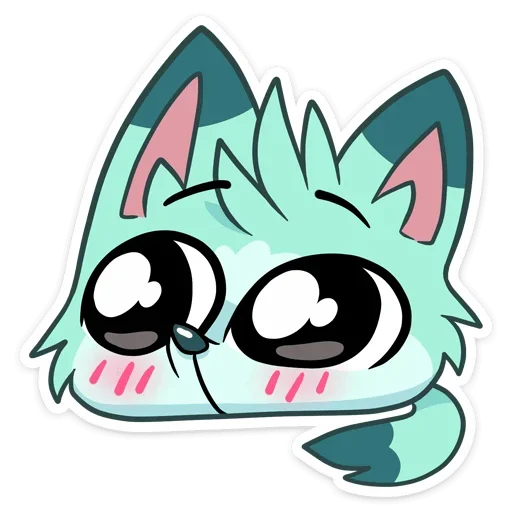 🥺 Стикер «Минт - милый мятный волчонок» для Telegram