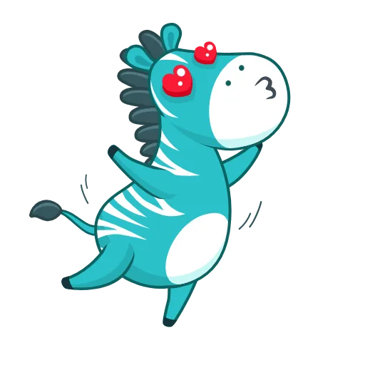😉 Стикер «Minty Zebra» для Telegram