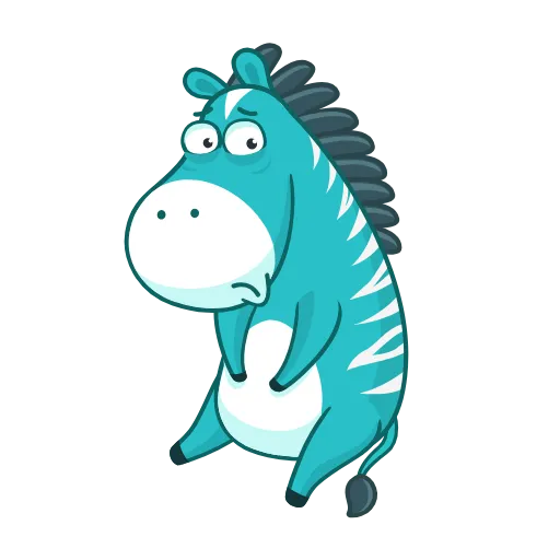 😳 Стикер «Minty Zebra» для Telegram