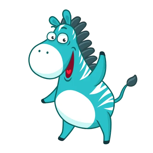 😖 Стикер «Minty Zebra» для Telegram
