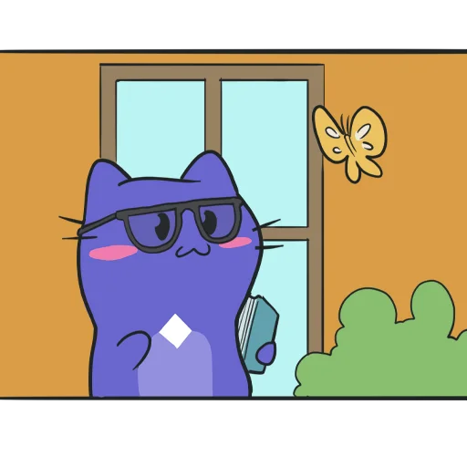 🦋 Стикер «Mirai Mascot» для Telegram