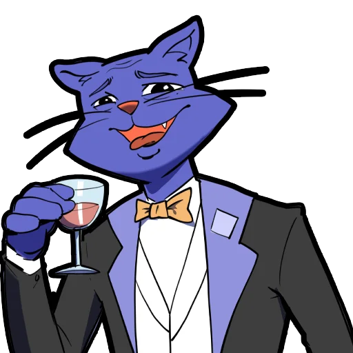 🍷 Стикер «Mirai Mascot» для Telegram