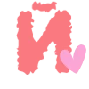 💗 Эмодзи «Розовые буквы с сердечками и без» для Telegram