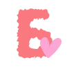 💗 Эмодзи «Розовые буквы с сердечками и без» для Telegram