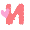 💗 Эмодзи «Розовые буквы с сердечками и без» для Telegram