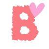 💗 Эмодзи «Розовые буквы с сердечками и без» для Telegram